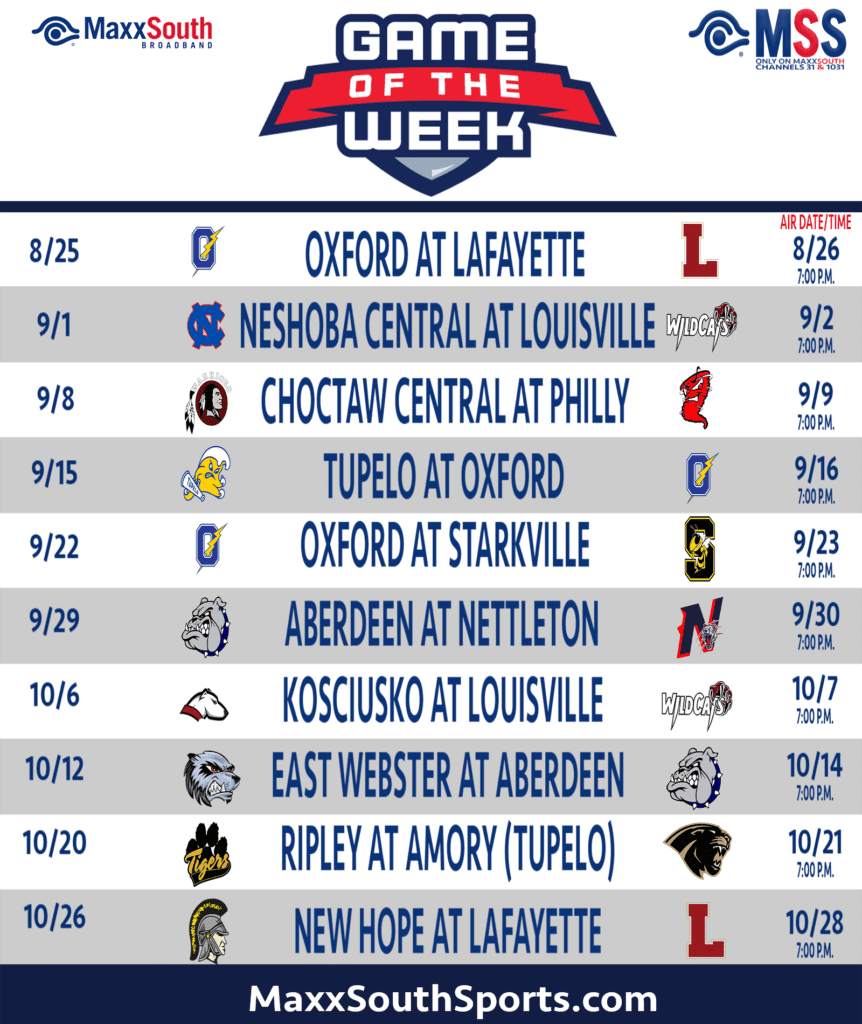 Football Season Schedule 2023 - MaxxSouth Sports